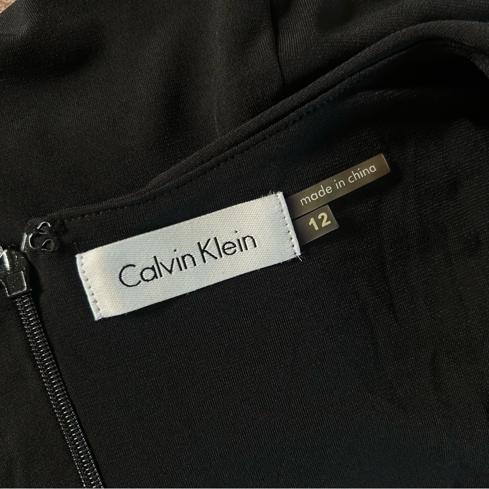 Calvin‎ Klein Black Little Black Dress Size 12 Large - Picture 4 of 4